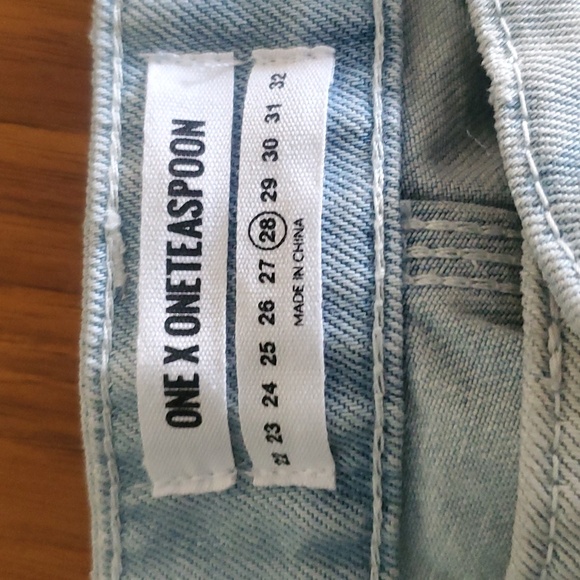 NWT One teaspoon Brando Bandits Mid Waist Denim Shorts Size 28 button fly - Picture 8 of 11